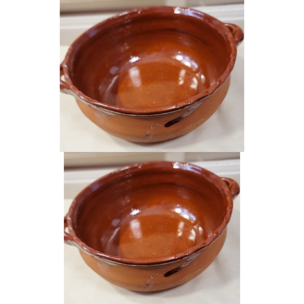 2 Clay pots handmade by Mexican Artisans